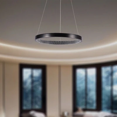 Afbeelding van V TAC VT 7823 B Designer plafondlampen hanglampen IP20 Zwarte behuizing 19 watt 2160 lumen 3000K Modelnr: