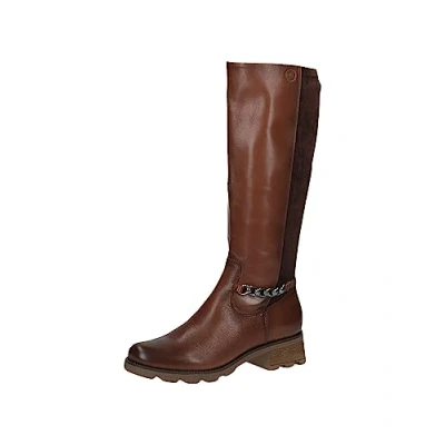 Afbeelding van Caprice Laarzen, Dames, Maat: 37.5, Cognac comb Leer en textiel