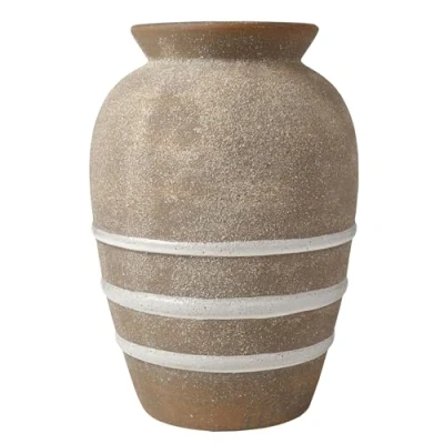 Afbeelding van Mikasa Keramische vaas met gestructureerde strepen, 17 x 25 cm