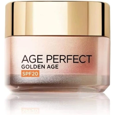Afbeelding van L&#039;Oréal Paris Age Perfect Golden Gezichtscrème, anti aging werking voor de rijpe huid, SPF 20, voedt huid diep, 50 ml