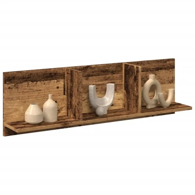 Afbeelding van vidaXL Wandkast 100x16,5x30 cm bewerkt hout oud houtkleurig
