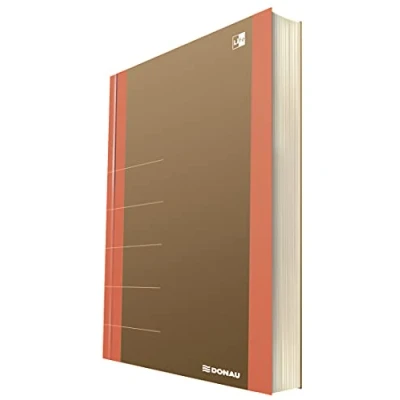 Afbeelding van DONAU Life1370001FSC 12 Notitieboek, geruit, 80 pagina&#039;s, softcover, oranje, voor kantoor, school en thuis