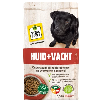 Afbeelding van Vitalstyle Huid + Vacht Hondenvoer 1.5 kg