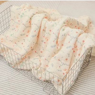Image de Couverture Bébé et Enfant en Mousseline Minky Douce Oeko Tex 75x100 cm Rembourrage Polyester Confort Qualité Lange Bébé, Plaid, Sieste, Maternelle Cadeau Naissance Fille ou Garçon