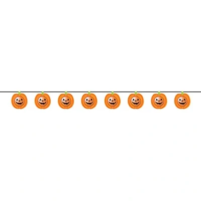 Afbeelding van Amscan Decoratieslinger Halloween Friends 2 Meter Latex Oranje