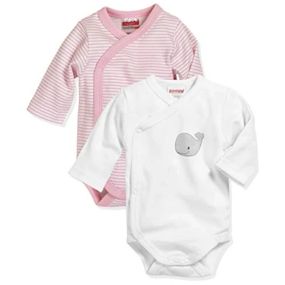 Afbeelding van Playshoes Schnizler set 2 overslagrompers lange mouw walvis uni roze