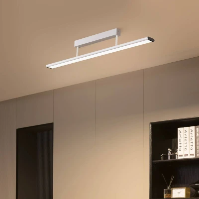 Afbeelding van PRIOS Kantoorverlichting 1licht aluminium, polycarbonaat H: 16.6 cm zilver (RAL 9006), wit Inclusief lichtbron