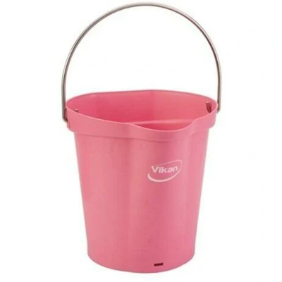 Afbeelding van Vikan Buckets and Lids 6 Liters Bucket Liter Polypropylene Stainless steel 260x270x258mm Also see Lid 5689 Wall holder 16200 Pink