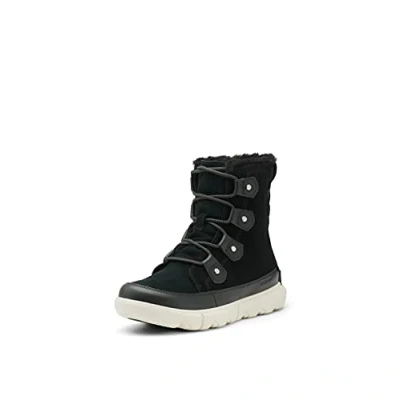 Afbeelding van Sorel Explorer JOAN Snowboots, Dames, Maat: 38, Black Veloursleer