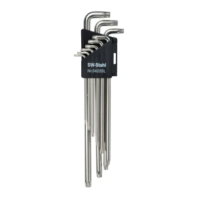 Afbeelding van SW Stahl 04220SB Haakse schroevendraaierset T10, T15, T20, T25, T27, T30, T40, T45, T50 Chroom vanadium staal 9