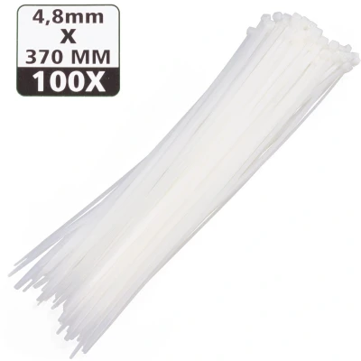 Afbeelding van Hofftech Tie Ribs 4.8 x 370 mm Wit 100 stuks