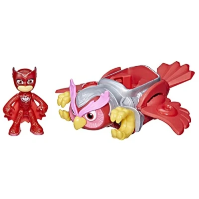 Afbeelding van PJ Masks F5340 Animal Power, Pyja Destrier voertuig, Deluxe van Biboe, kleuterspeelgoed met Biboe figuur, vanaf 3 jaar, meerkleurig