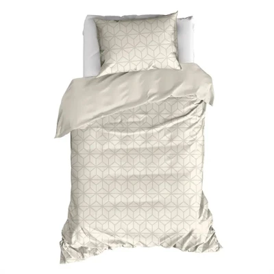 Afbeelding van De Witte Lietaer Skyscraper Dekbedovertrek Eenpersoons 140x200/220 cm + 1 kussensloop 60x70 Ivory