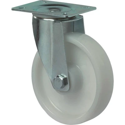Afbeelding van Kelfort Zwenkwiel polyamide wiel met rollager, wit 125kg 100mm
