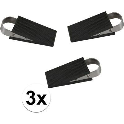 Afbeelding van Benson Deurstopper Rubber RVS 3 cm Wigmodel stuks