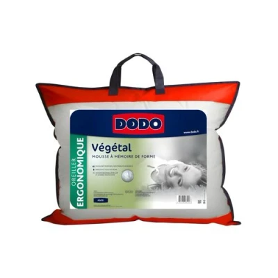 Image de Oreiller DODO ergonomique à mémoire de forme 45x70 cm VEGETAL