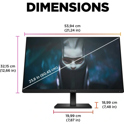 Afbeelding van OMEN by HP 23,8 inch FHD 165 Hz gaming monitor 24
