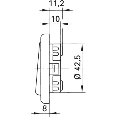 Afbeelding van inprojal elektrosysteme 102564 Uitschakelaar Inzetstuk Bruin
