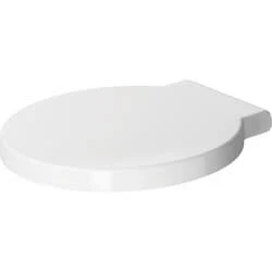 Afbeelding van Duravit Starck 1 WC zitting 45.3x42x4.2cm met softclose quickrelease Kunststof wit Glanzend