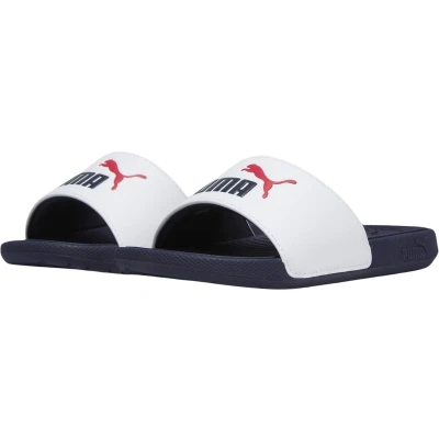 Afbeelding van Puma COOL CAT 2.0 Unisex Badslippers voor kinderen, Maat: 28, White/navy/for all time red Kunststof