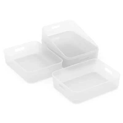 Afbeelding van Opbergmand, plastic opbergdozen, Meerdere kleuren voor kastorganisator keuken, kast, kantoor, badkamer, speelgoed.