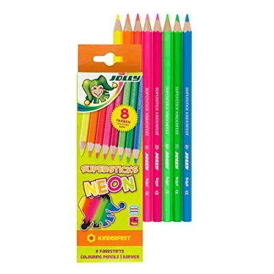Afbeelding van Jolly Supersticks Kleurpotloden Neon 8 stuks