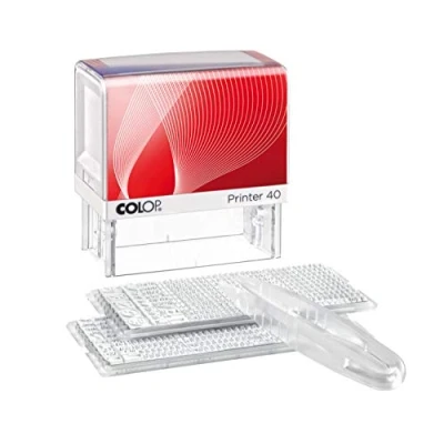 Afbeelding van Colop stempel met voucher systeem Printer 40, max. 6 regels, ft 59 x 23 mm
