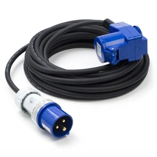 Afbeelding van CEE verlengkabel Q link 10 meter (16A, 3x1.5mm², IP44, hoekkoppeling)
