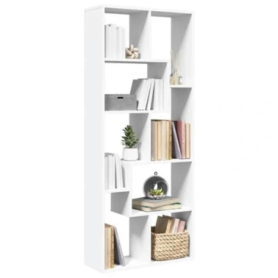 Image de vidaXL Étagère séparatrice de pièce blanc 67x25x161,5 cm858075