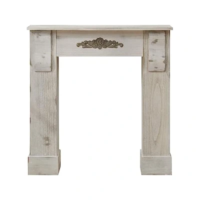 Afbeelding van Mobili RE4864 Console voor open haard Rebecca® Paulowniahout Grijs Hout Klassiek Woonkamer