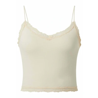 Afbeelding van ONLY MIT Spitzenbesatz Modell &#039;VICKY&#039; Nahtlos Top, Dames, Maat: XS/S, Offwhite