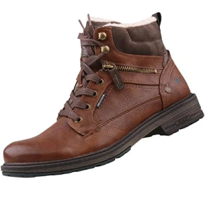 Afbeelding van Mustang Veterboots, Heren, Maat: 44, Schoko Kunststof