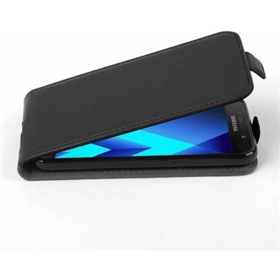 Afbeelding van Cadorabo Hoesje geschikt voor Samsung Galaxy A5 2017 in ZWARTE OXIDE Beschermhoes flip design Case Cover van getextureerd imitatieleer