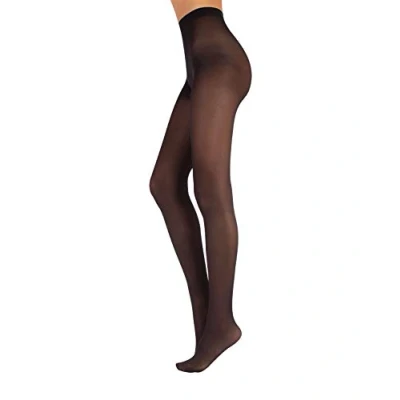 Afbeelding van CALZITALY Dames danspanty met voet roze, zwart XS, S, M, L, XL 40 DEN Made in Italy, zwart.