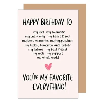 Afbeelding van Edition Seidel Hoogwaardige verjaardagskaart met envelop, wenskaart spreuk &quot;Happy Birthday&quot; voor mannen, vrouwen, vriend, vriendin (G3654 SW024)