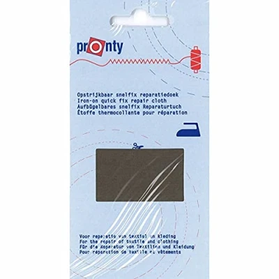 Afbeelding van Pronty Opstrijkbaar snelfix reparatiedoek Khaki 041 11 x 25 cm 100% katoen