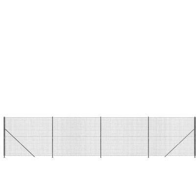 Afbeelding van Draadgaashek met flens 1,4x10 m antracietkleurig
