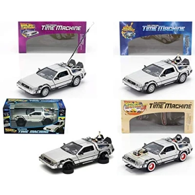 Afbeelding van Welly Set van 4 Delorean auto&#039;s Back to The Future films maatstaf 1:24 (Ref: L4)