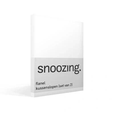 Afbeelding van Snoozing Flanel Kussenslopen Set van 2 60x70 cm Wit