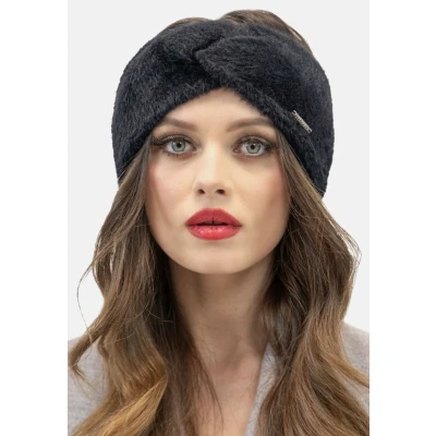 Afbeelding van VIVISENCE Winterhoofdband voor dames van zacht en pluizig garen met perfecte pasvorm een optimale pasvorm, ideaal koele herfstdagen elegant design, model 7093, zwart, 1 stuk