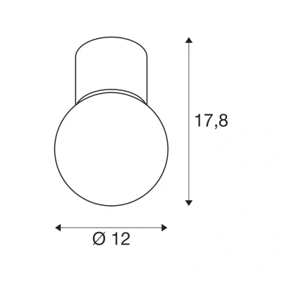 Afbeelding van SLV Varyt badkamer plafondlamp, chroom, aluminium, Ø 12 cm