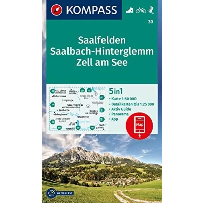 Afbeelding van KOMPASS WK 30 Wandelkaart Saalfelden, Saalbach Hinterglemm