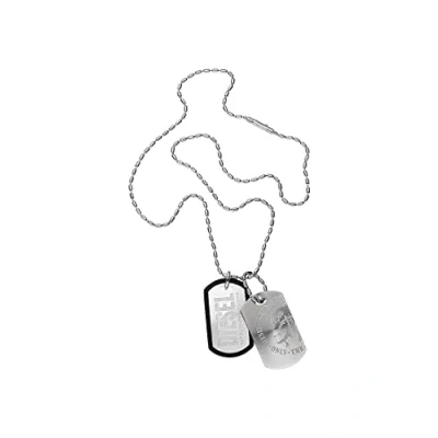 Afbeelding van Diesel heren Dog Tag ketting met hanger DX0011040