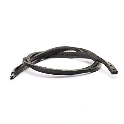Afbeelding van Trollbeads Leer Zwart zilver bijpassende lederen band, maat 41 cm/16,1 inch, Leer, Geen steen, steen