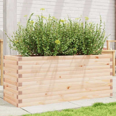 Afbeelding van Plantenbak 110x40x45,5 cm massief grenenhout