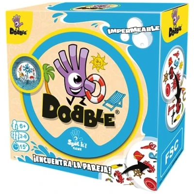 Afbeelding van Zygomatic Dobble Waterdicht grappig gezelschapsspel voor volwassenen en kinderen, speel zwembad strand, vanaf 7 jaar, 2 tot 8 spelers, 15 minuten per spel, in het Spaans Portugees