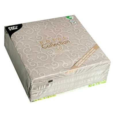 Afbeelding van Papstar, 84889 servetten &quot;Royal Collection&quot;, 40 x cm, grijs, &quot;Casali&quot;