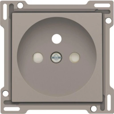 Afbeelding van Afwerkingsset voor stopcontact met penaarde en kinderveiligheid, inbouwdiepte 28,5 mm, bronze