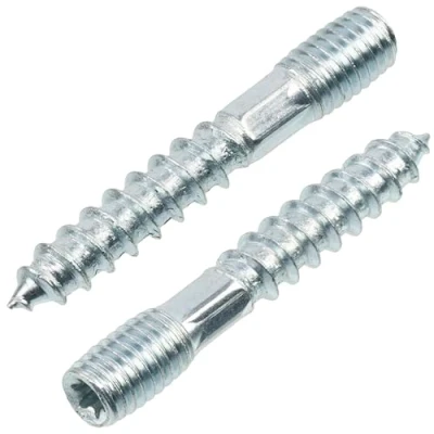 Afbeelding van AERZETIX C75870 12 stuks dubbele schroefdraadschroeven M8 x 50 mm schroefdraadbouten staal