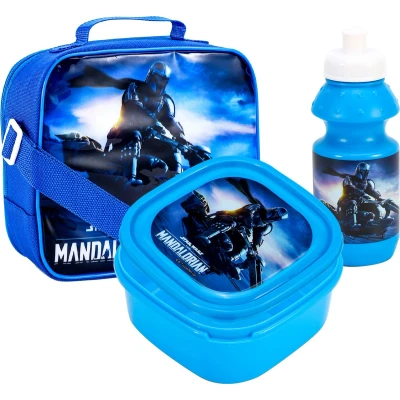 Afbeelding van Star Wars The MANDALORIAN Lunch Set Broodtrommel Drinkbeker Schoudertas Lunchtas